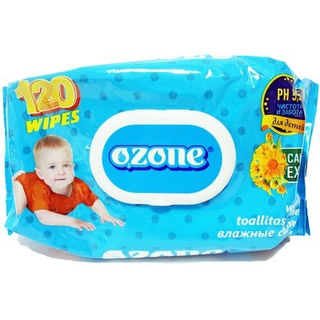 Салфетки влажные детские календула с клапаном 120шт Ozone